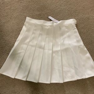 White tennis skirt